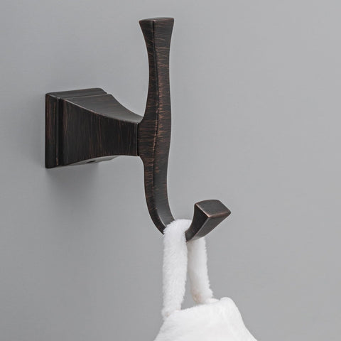 DELTA FAUCET 75135-RB Dryden Wall Mounted Double Towel Hook in SpotShield Venetian Bronze
