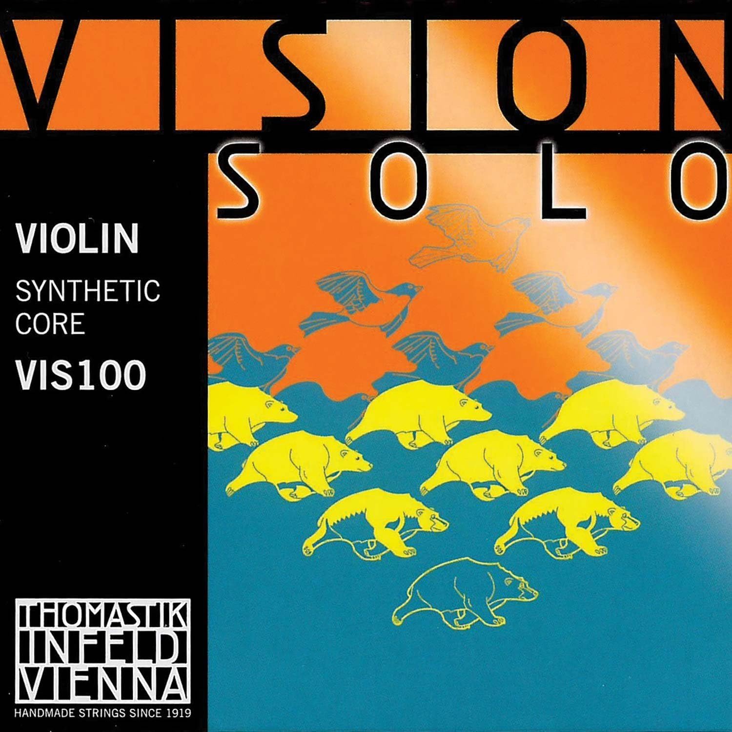 Thomastik-Infeld Vision Solo Violin Strings - High-Tech Synthetic Core for Smooth Bowing and a Quick Response - String Set Includes VIS01 VIS02 VIS03 VIS04 - Made in Vienna