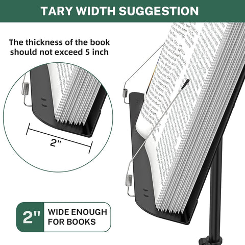 GLEAM Sheet Music Stand - Full Metal with Carrying Bag, Phone Holder, Sheet Music Folder and Clip, 5 in 1 Desktop Book Stand - Black
