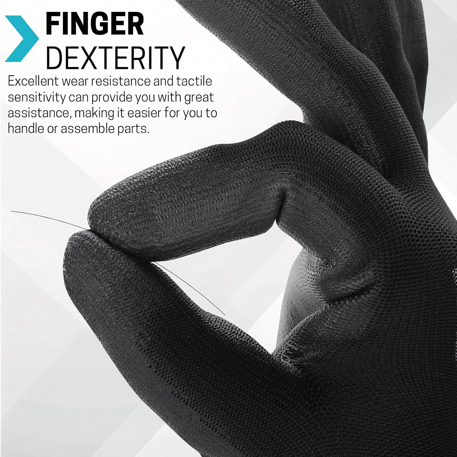 FURWEY Work Gloves, 16/32Pairs Nitrile, Seamless Nylon Knit