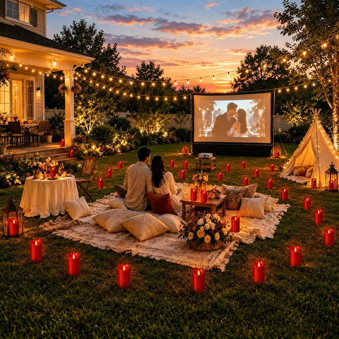 3 Pack Flameless Candles with Remote & Timer Ivory Outdoor Waterproof Led Pillar Candles(D3 X H6), Battery Operated Candles for Home & Holiday Party Decor (Red, 2 Pack)