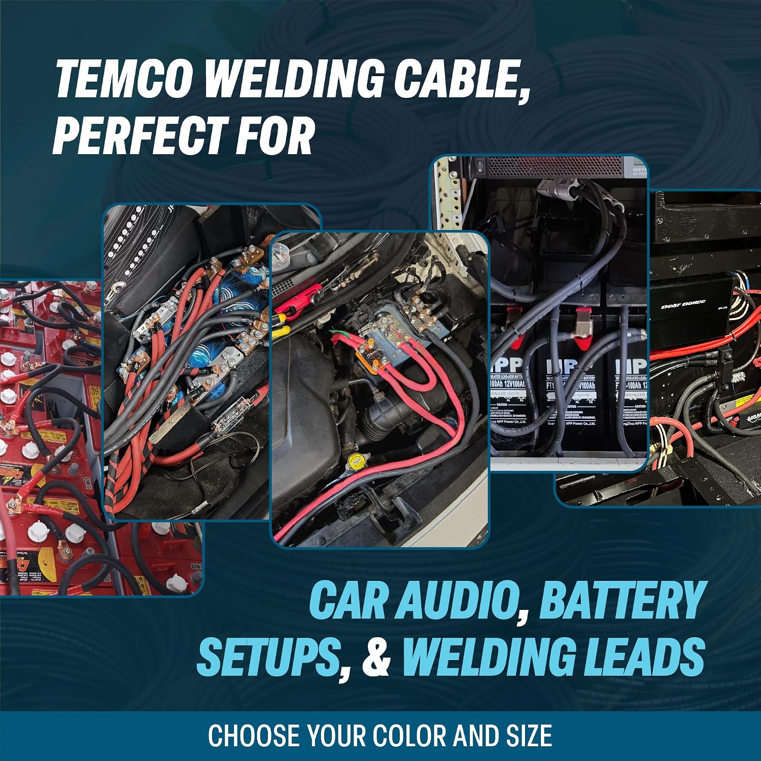 TEMCo 4 Gauge AWG 10 Ft Black + 10 Ft Red Flexible Pure Copper Made in USA Welding Cable Battery Wire - Heavy Duty Solar, Inverter, Car, RV, Truck