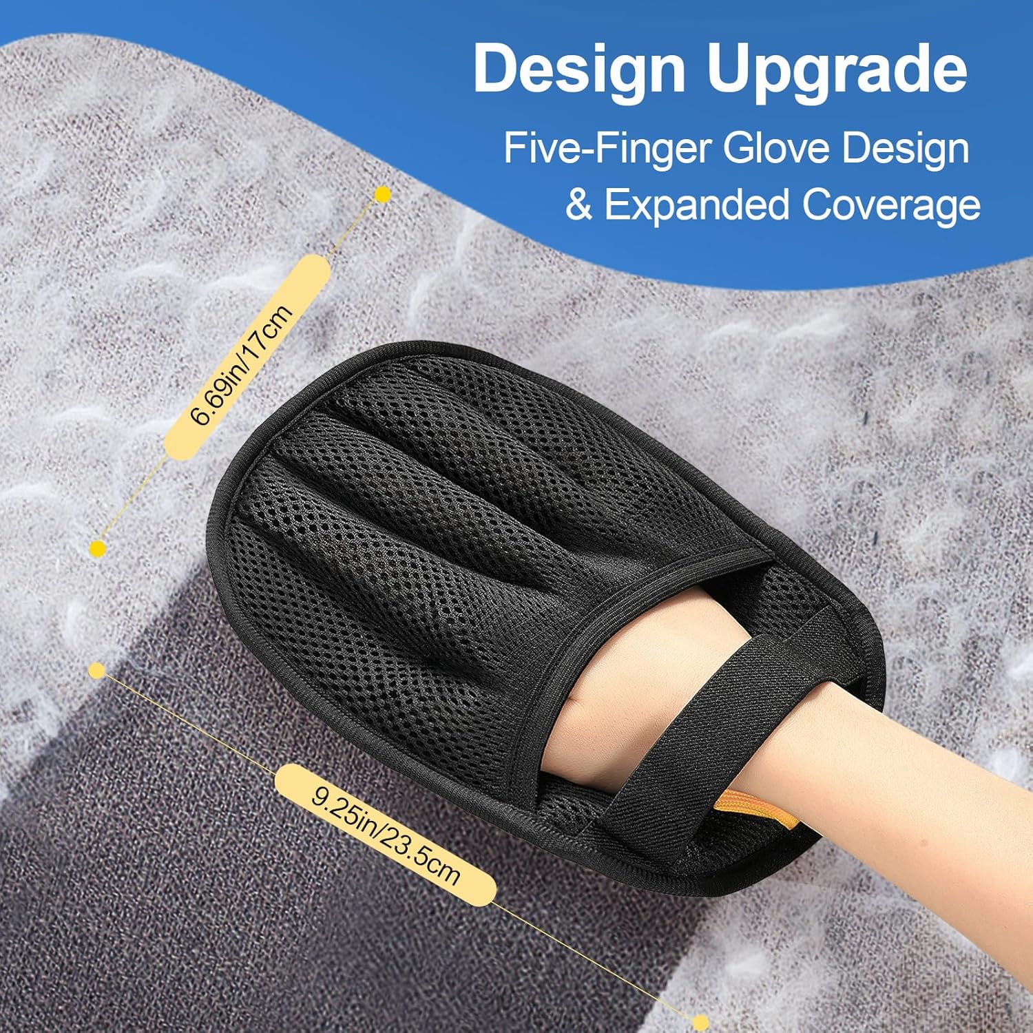 Pet Hair Removal Glove Cat & Dog, Electrostatic Reusable Hair Remover Tool