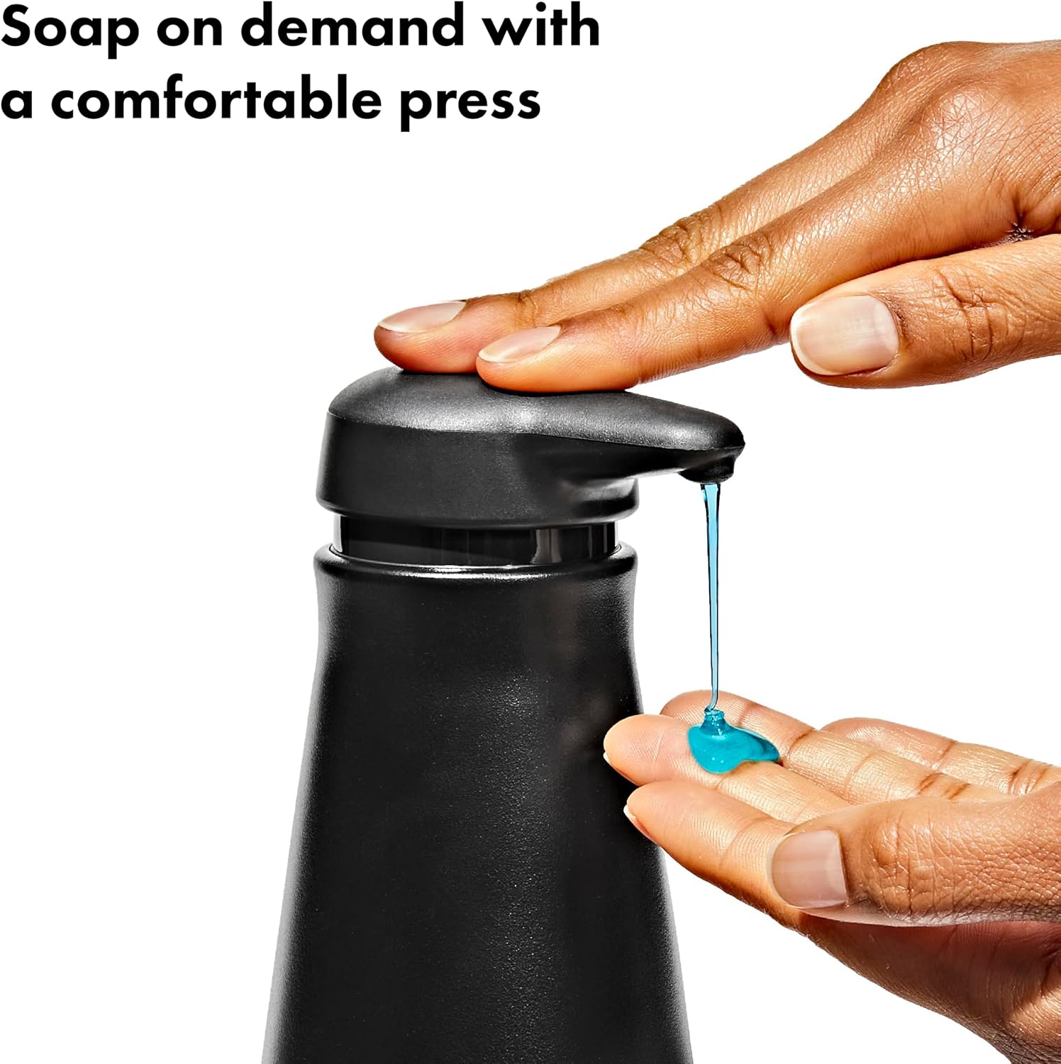OXO Good Grips Stainless Steel Easy Press Soap Dispenser - Matte Black