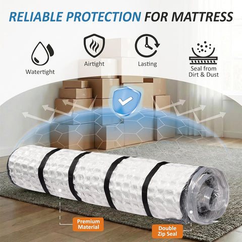 Foam Mattress Vacuum Bag with 4 Adjustable Straps, Twin/Twin XL