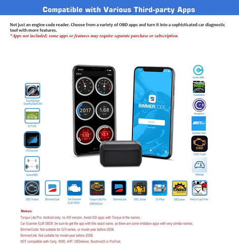 Veepeak OBDCheck BLE Bluetooth OBD II Scanner for iOS & Android, Car Wireless Check Engine Light Code Reader Diagnostic Tool