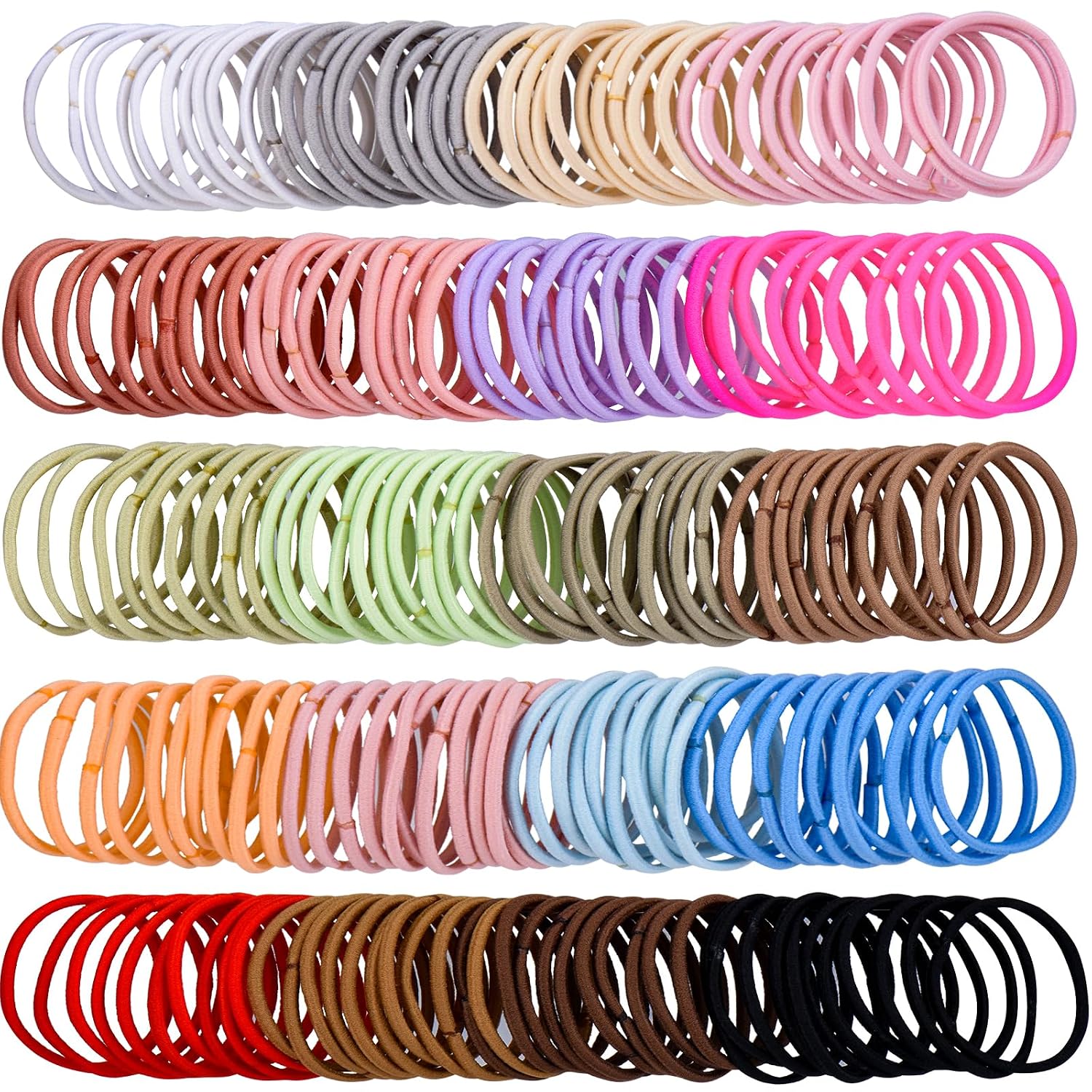 Baby Hair Ties 200Pcs Small Elastic Hair Ties for Baby Girls Infants Kids Toddlers - 20 Colors Ponytail Holders Hair Accessories for Girls