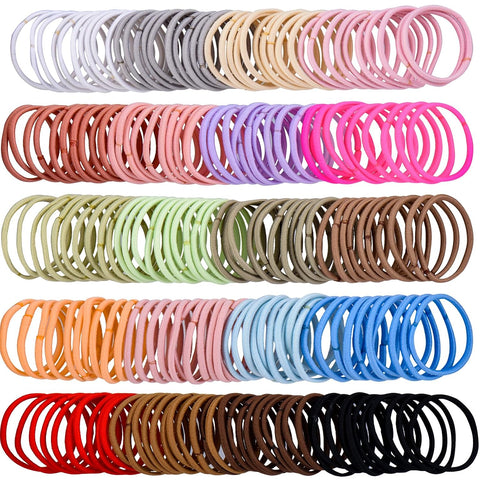 Baby Hair Ties 200Pcs Small Elastic Hair Ties for Baby Girls Infants Kids Toddlers - 20 Colors Ponytail Holders Hair Accessories for Girls