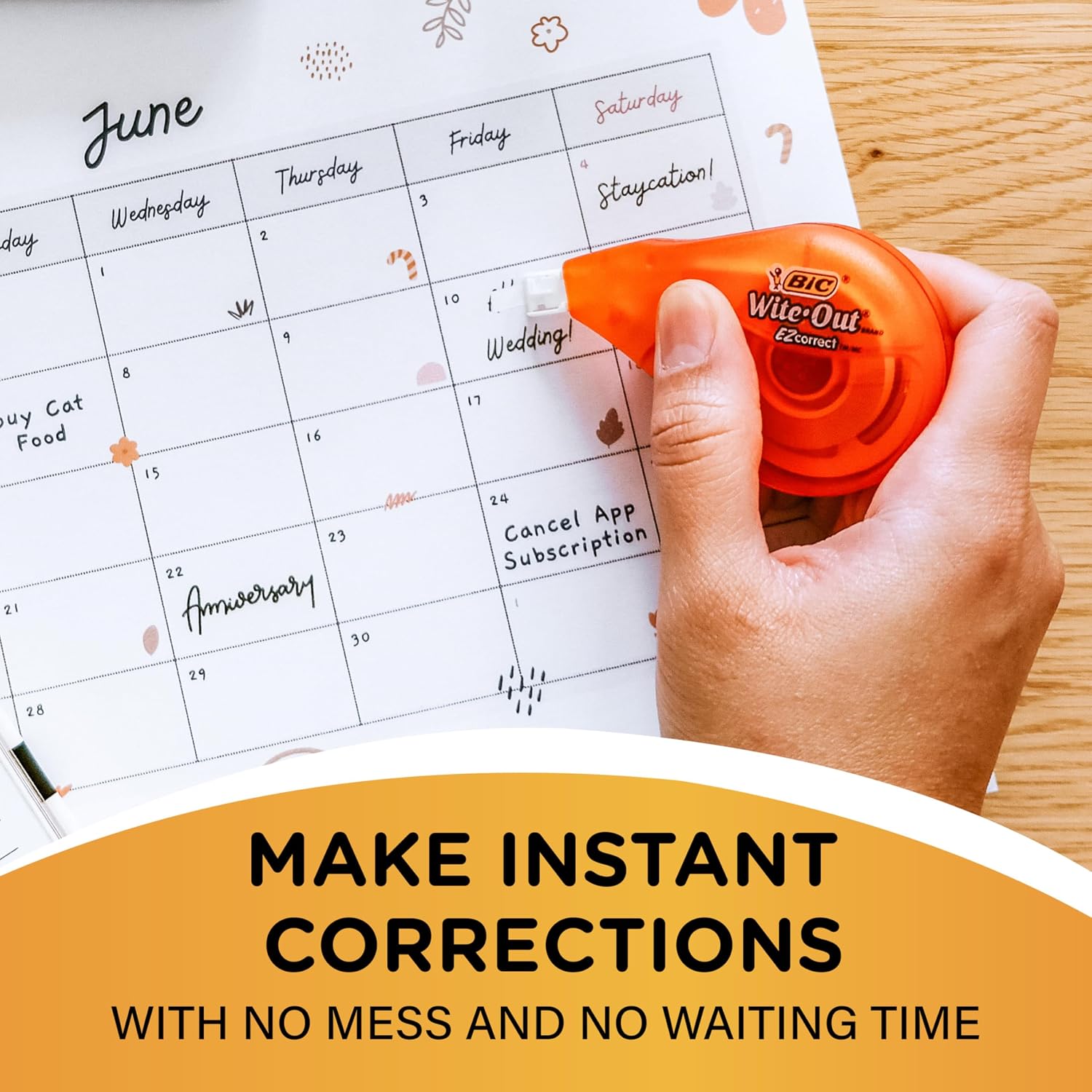 BIC Wite-Out EZ Correct Tear-Resistant Correction Tape, 39.3 ft, 10 Count