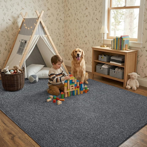 5x7 Black/White Area Rug Washable Non-Slip Soft for Living Room Bedroom