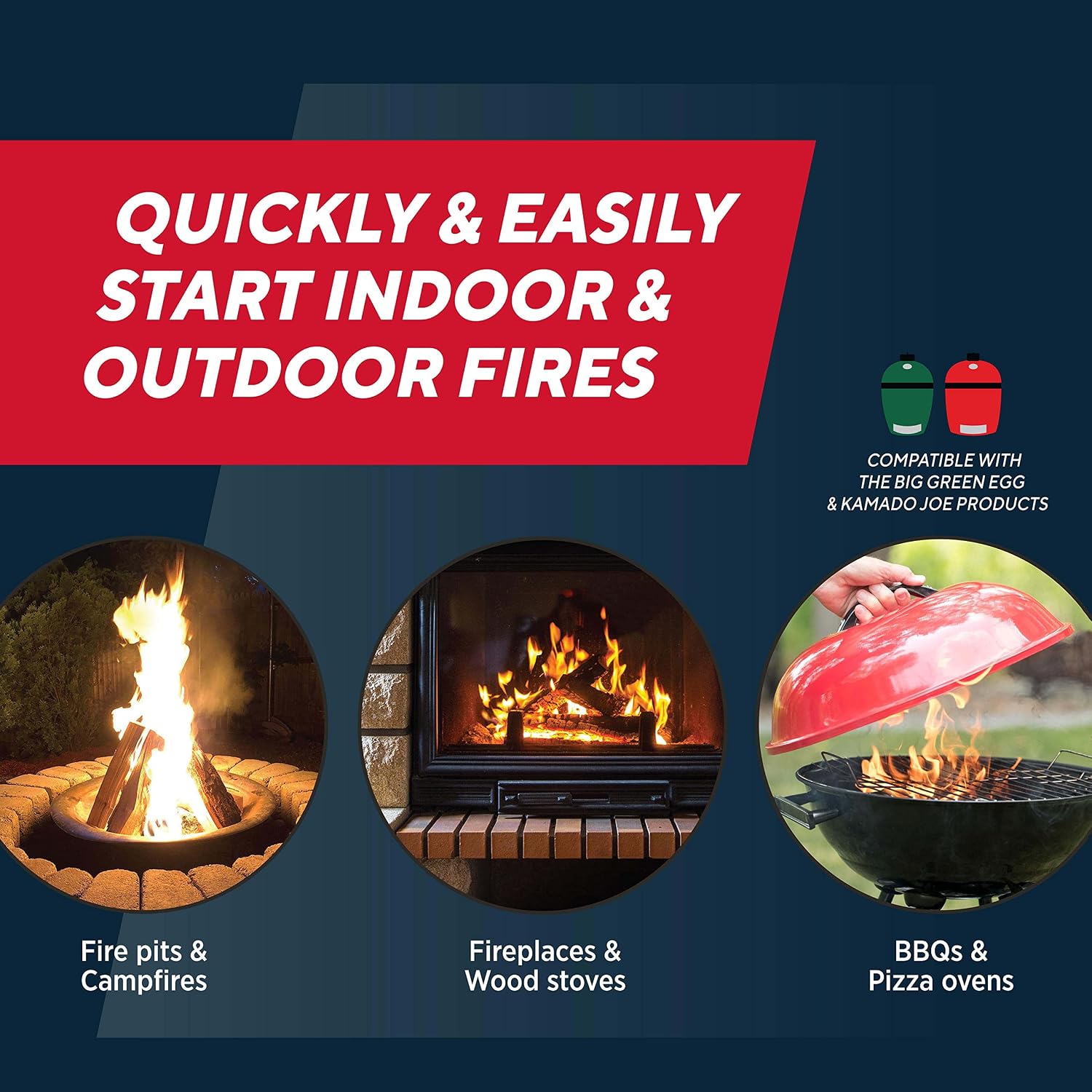 Rutland Fire Starter for Campfires, Fire Pit, Fireplace and Wood Stove - Charcoal Starter, Chimney, Grill & BBQ - Natural Firestarter Cubes
