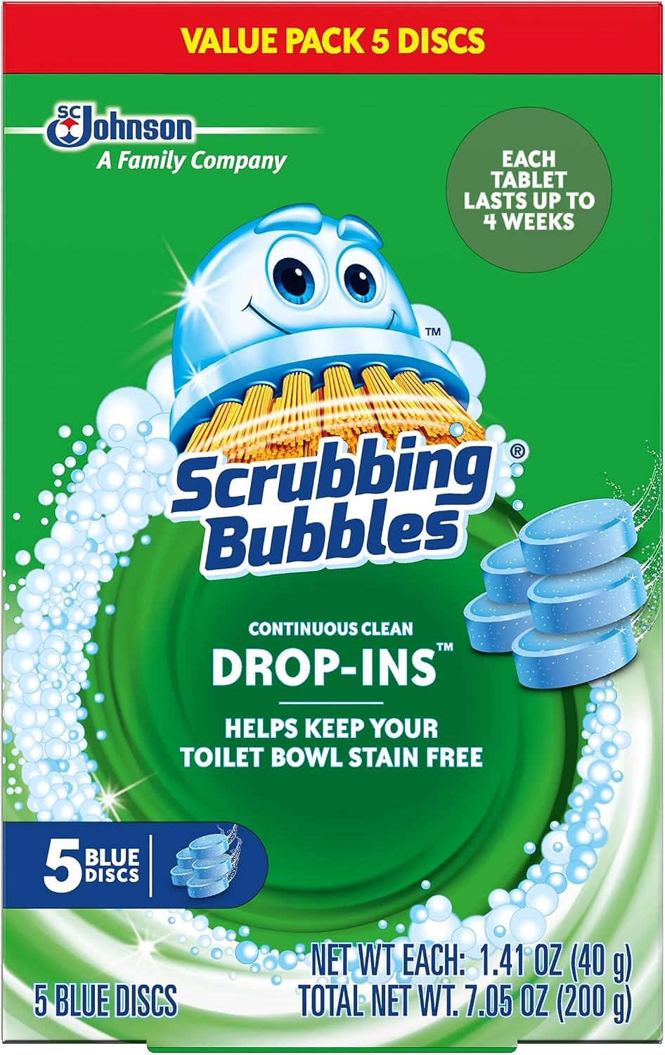 Scrubbing Bubbles Continuous Clean Toilet Tank Drop-Ins, 5 Count