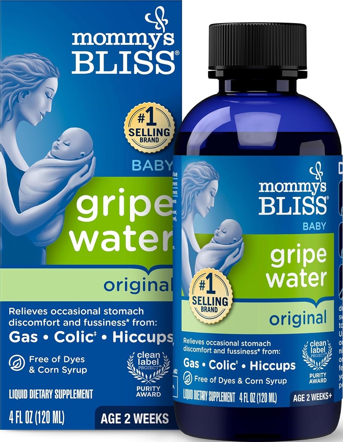 Mommy's Bliss Gripe Water Original, Infants Ages 2 Weeks+, 4 Fl Oz