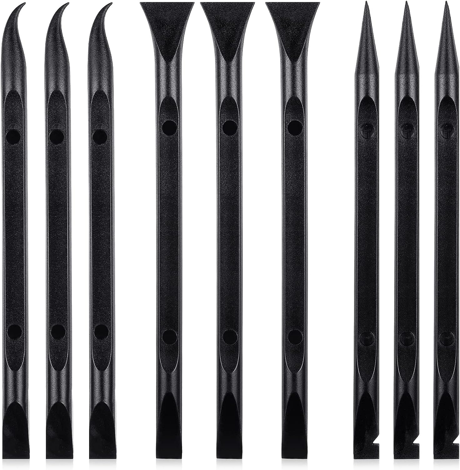 Honoson 9 Pcs Cleaning Scraper Tool Detailing Picks Non Scratch, Black