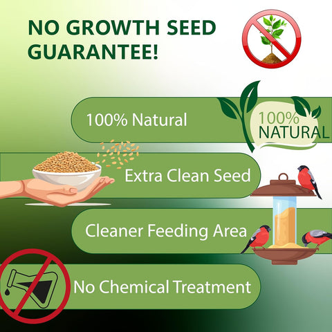Happy Wings 10LB Thistle Seed Bird Food, 100% Natural, Extra Clean, No Grow