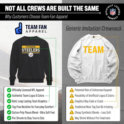 NFL Team Block Crewneck Sweatshirt - Men Women