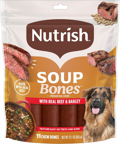 Nutrish Soup Bones Beef Dog Chews, 23.1 oz. Bag (11 Treats) (Rachael Ray)