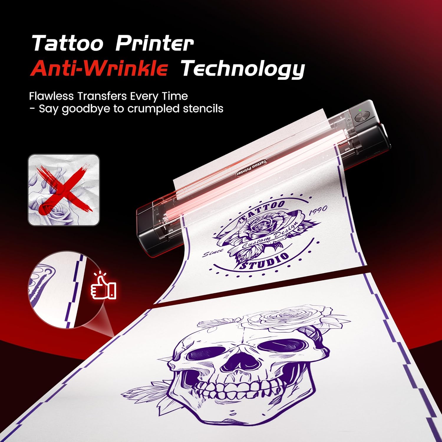 TATTMUSE Tattoo Stencil Printer Machine with 100pcs Transfer Paper