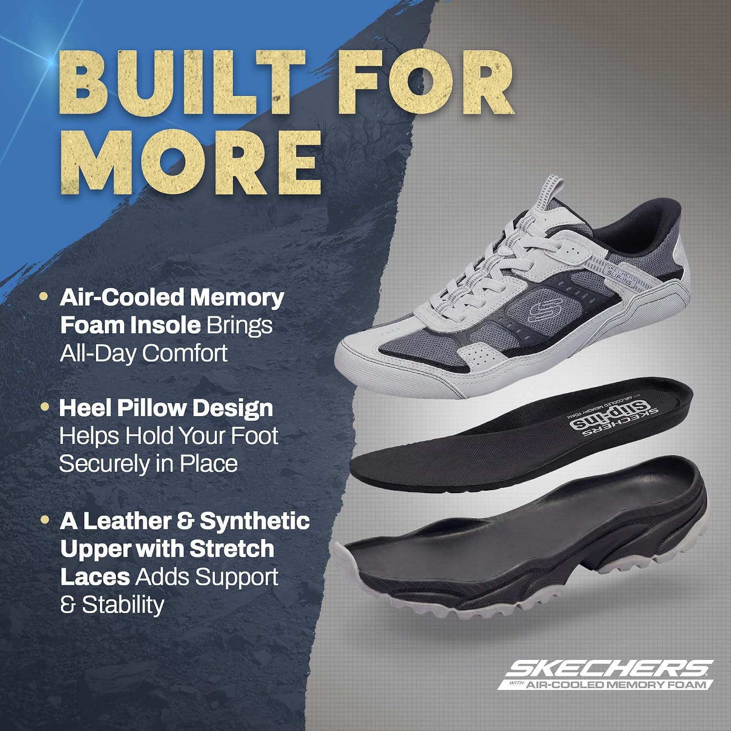 Skechers Mens Vigor at Hand Free Slip-in Sneaker