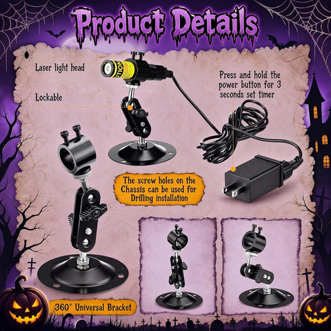 Aurelema 1 Pack Purple Laser Halloween Module Generator with Timer
