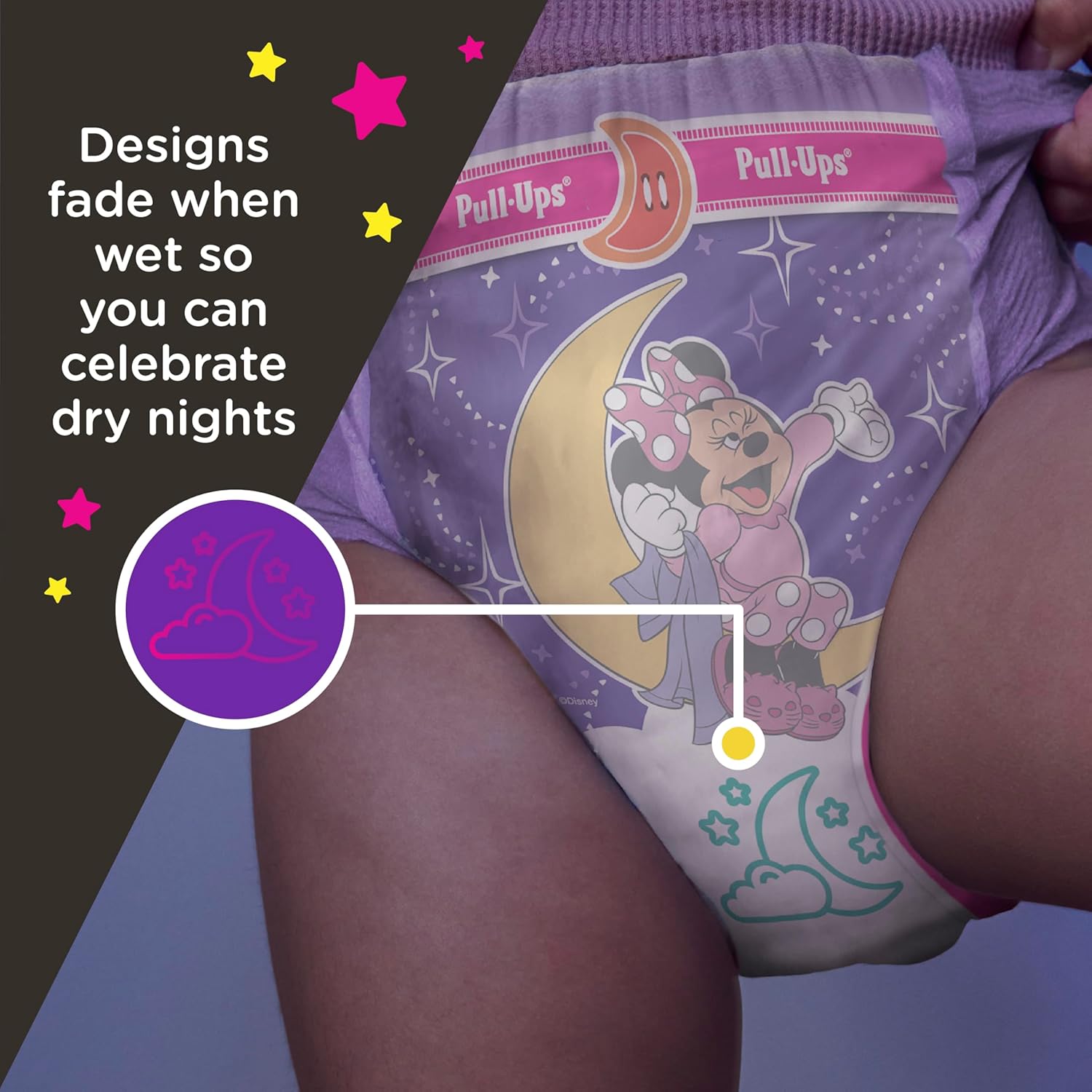 Pull-Ups Girls' Nighttime Potty Training Pants, Training Underwear, 3T-4T (32-40 lbs), 60 Ct