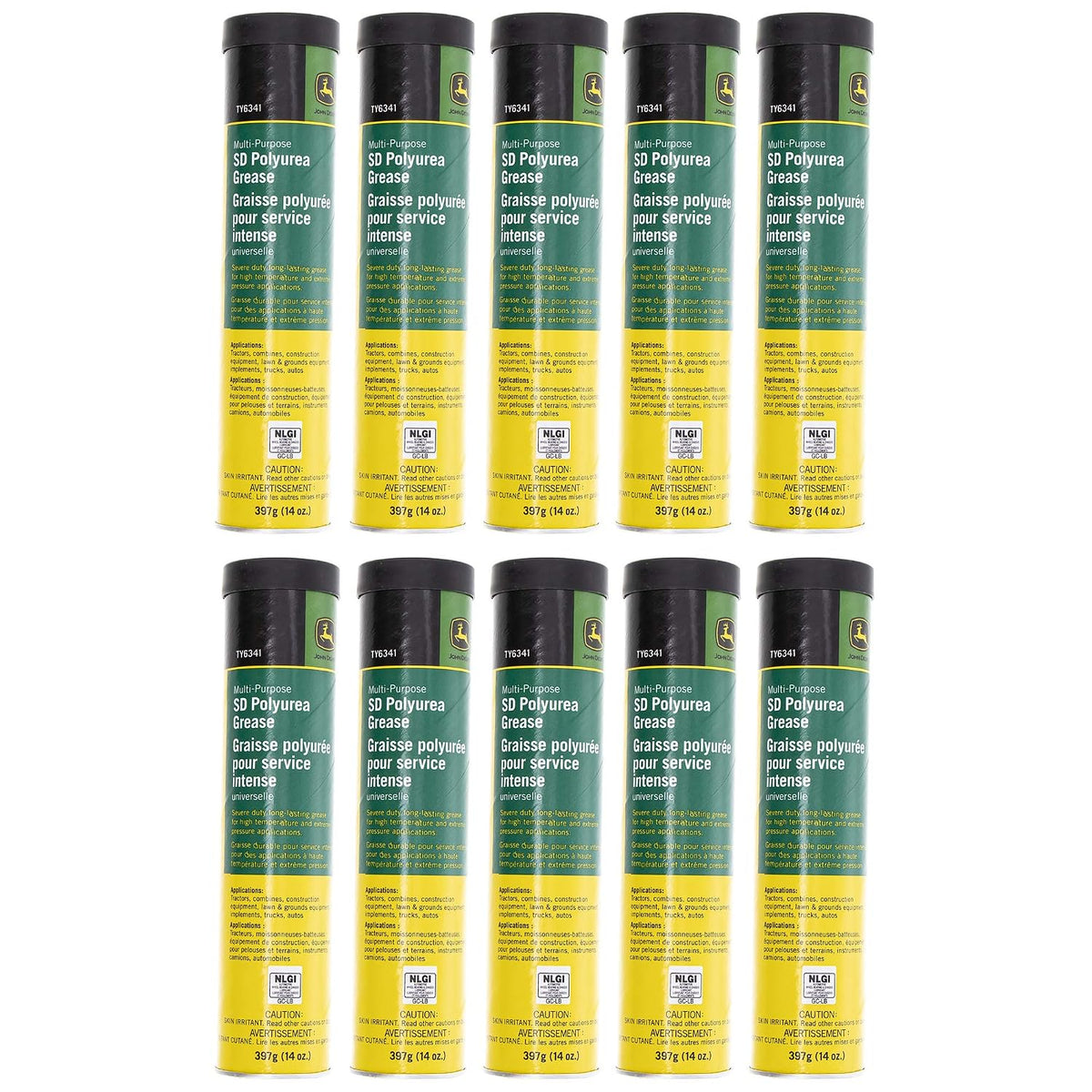 John Deere SD Polyurea Multi-Purpose Grease - TY6341 (CASE OF 10)