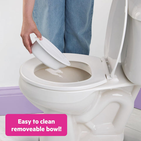 Bright Starts Disney Junior Minnie Mouse My Size Potty Training Toilet, Toddler Potty Chair with Flushing & Cheering Sounds, Removable Seat with Splash Guard & Handles, Ages 18+ Months, Up to 50 lbs