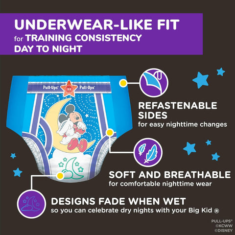 Pull-Ups Boys' Night-Time Potty Training Pants, Size 4T-5T, 52 Count