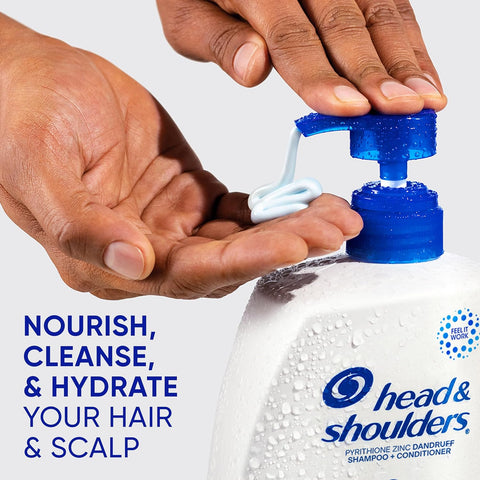 Head & Shoulders Tea Tree Oil 2-in-1 Anti-Dandruff Shampoo and Conditioner Twin Pack, 72-Hour Protection, 1% Pyrithione Zinc, 32.1 fl oz Each