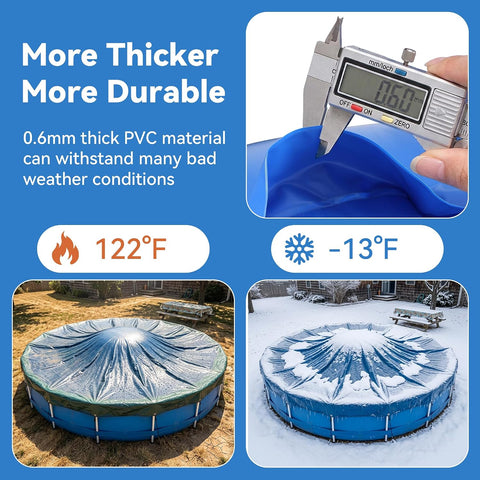 6FT Winter Pool Pillow for Above Ground Pools, 0.6mm Heavy Duty PVC