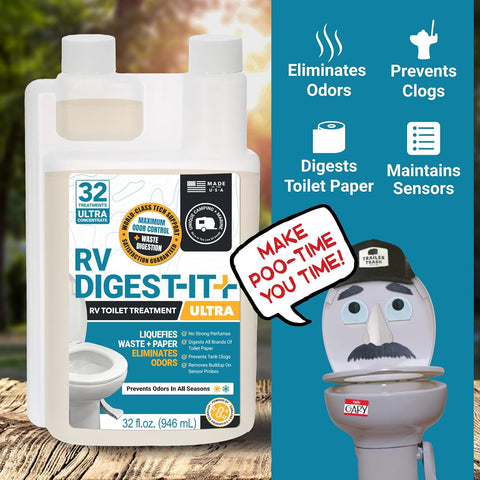 Unique RV Toilet Treatment, RV Digest-It Ultra Liquid, 32 Uses