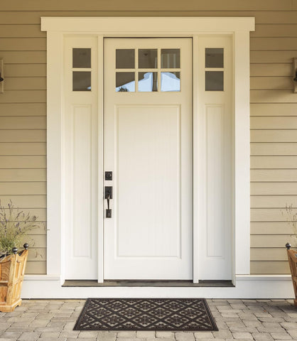 DII High Traffic All-Weather Rubber Doormat, 18x30, Welcome Scroll