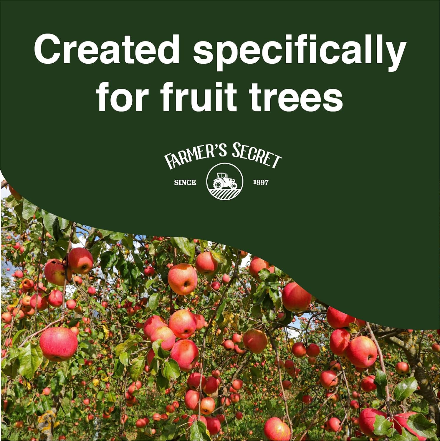 Farmer's Secret Fruit Tree Booster Fertilizer - Super Concentrated and Phosphorus Rich - Formulated for All Fruit Trees Including Peach, Banana, and Apple (32oz)