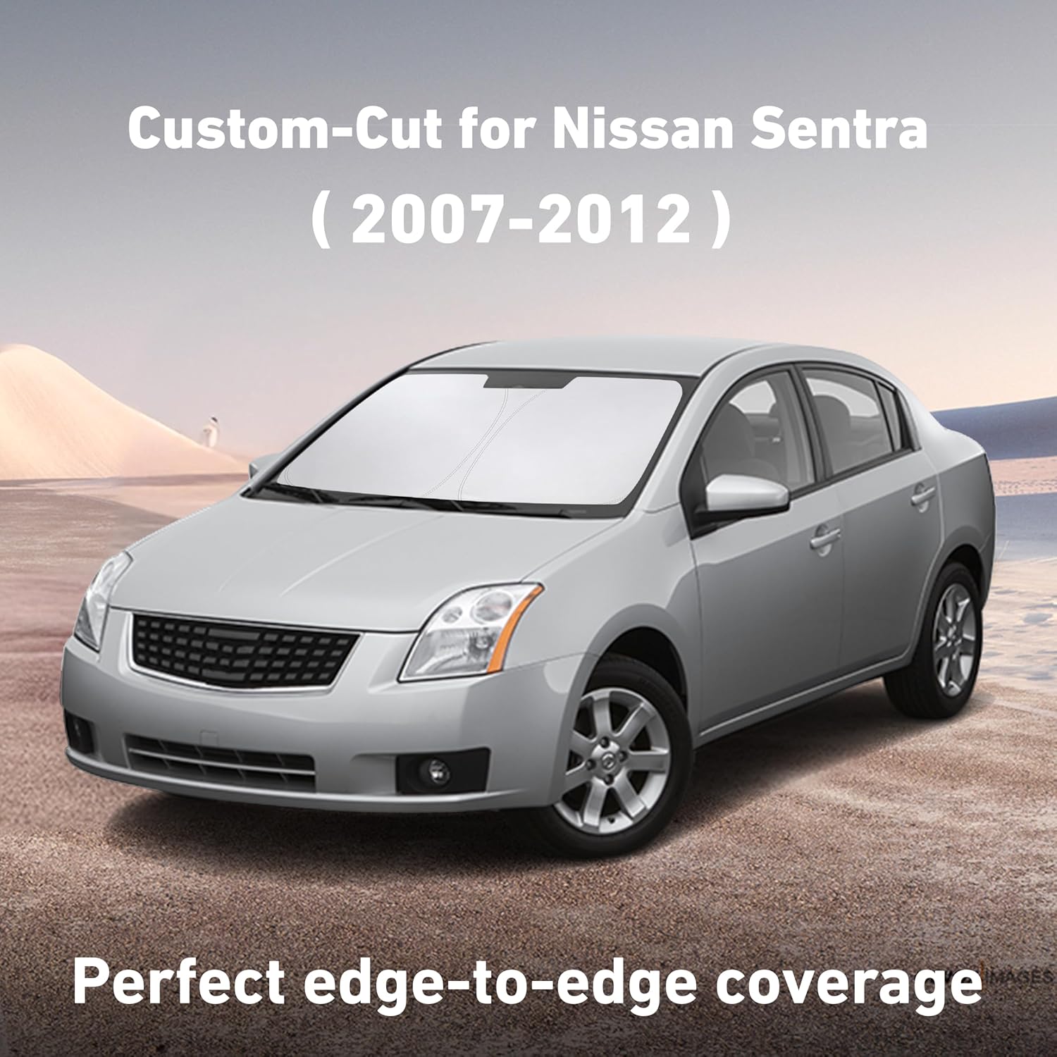 EcoNour Windshield Sunshade Compatible for Nissan Sentra 2007-2011 2012