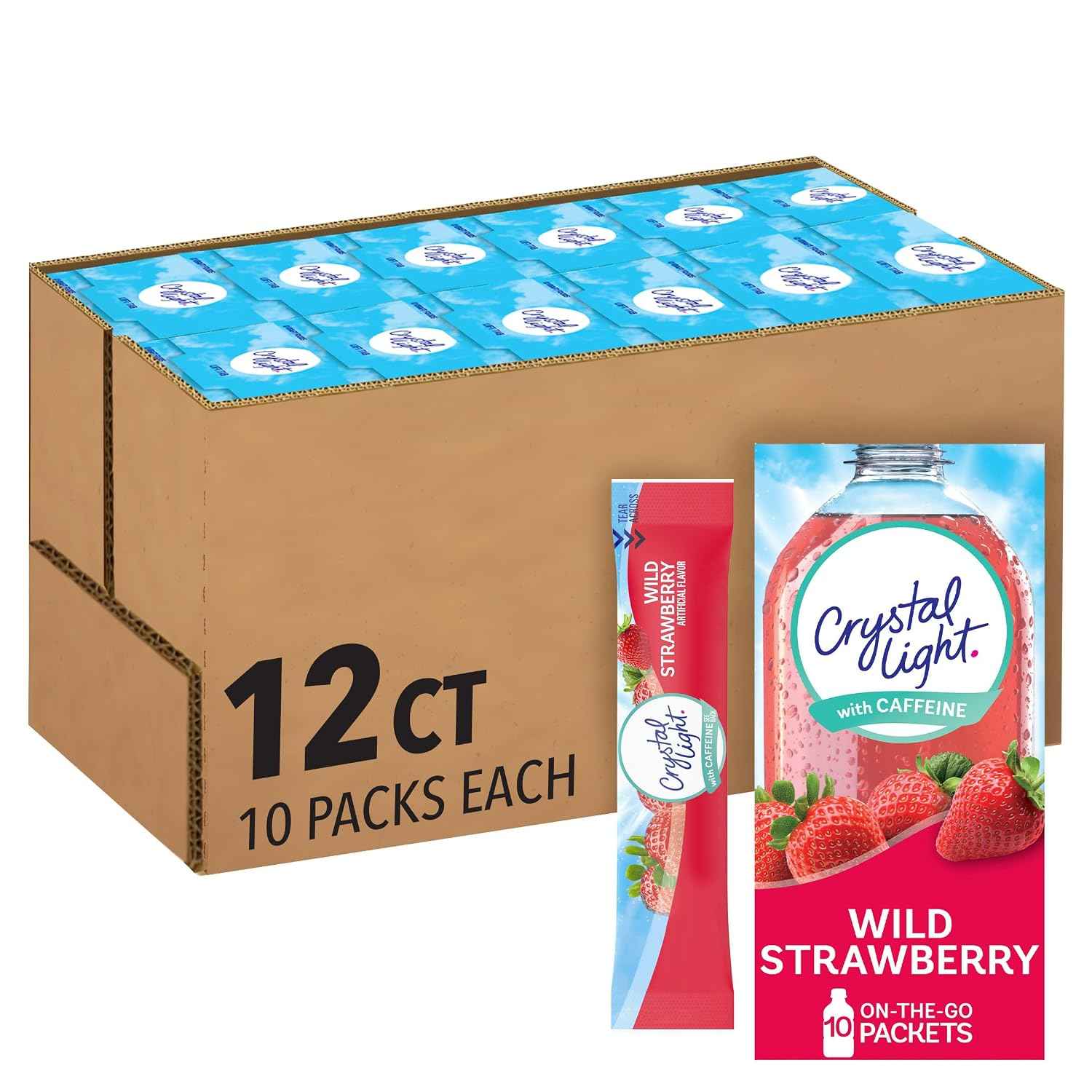 Crystal Light Powdered Drink Mix, 120 On-the-Go Pkts, Wild Strawberry