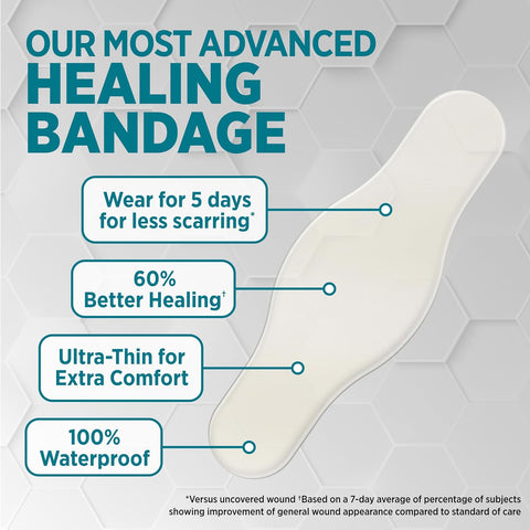 BAND-AID Brand Pro Heal 5 Day Protect Hydrocolloid Bandages, One Size, 10ct