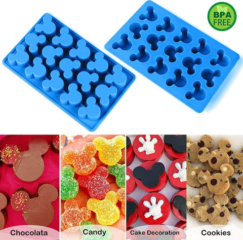 3 Pcs Mouse Gummy Candy Molds Silicone - 15 Cavity Chocolate Molds Food Grade, Non-Stick for Candy, Jelly, Chocolate, Ice Cube, Soap, Wax Melt, BPA Free and Dishwasher Safe