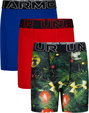 Under Armour Boy's Multipack Performance Tech Boxer Brief, Lightweight & Smooth Stretch Fit