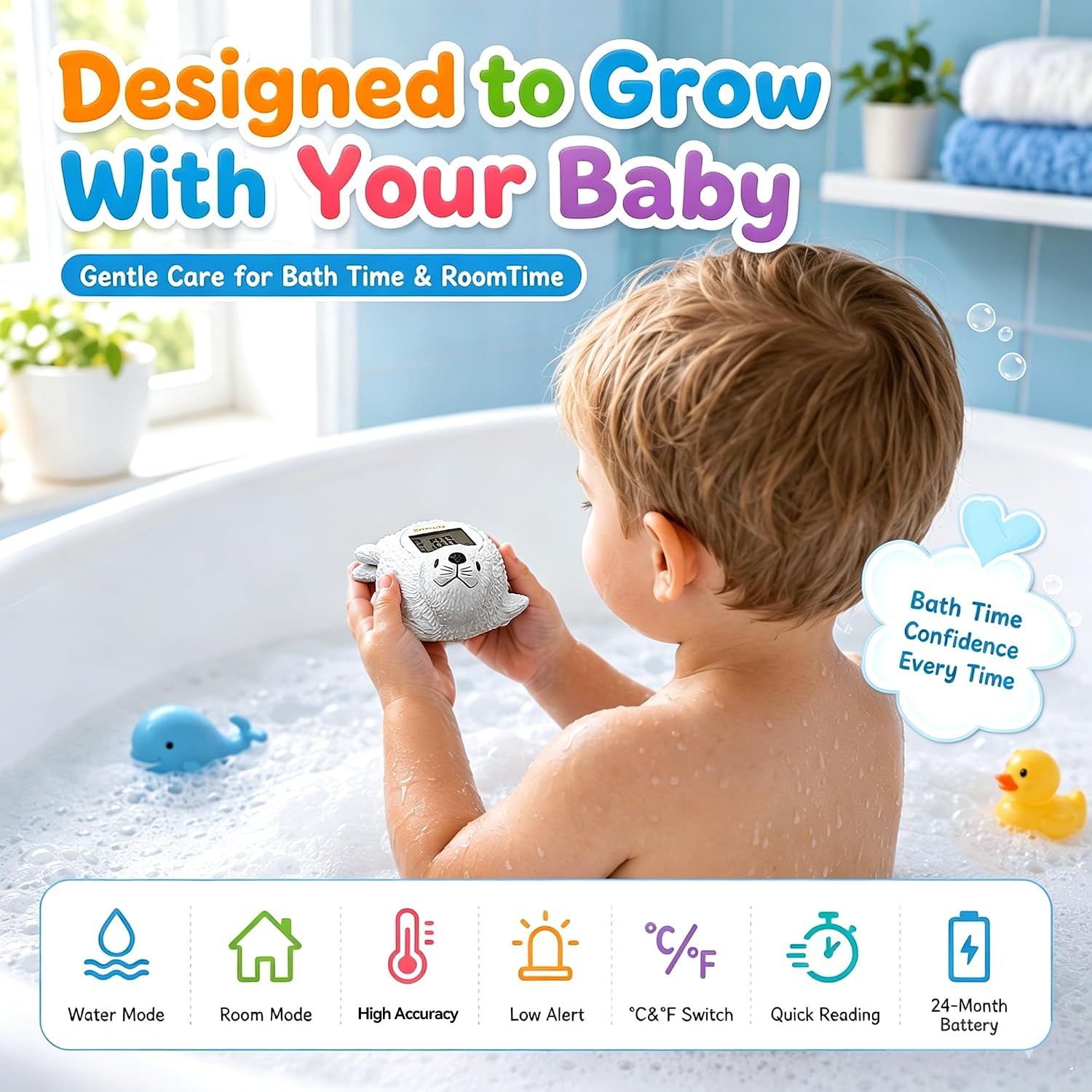 Doli Yearning Baby Bath Thermometer Baby Safety Water Thermometer for Kids