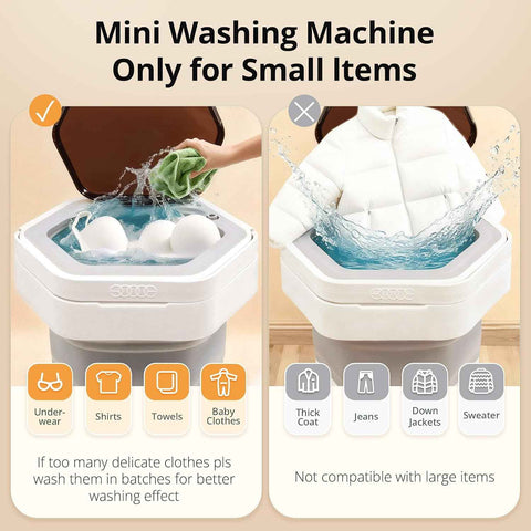 Welsteepse Portable Washing Machine, 16L Upgraded Mini Washer with Spin Basket Laundry Machine for Baby Clothes, Underwear, Socks; Ideal for Travel, Dorms, Camping