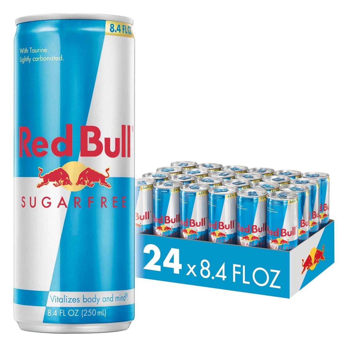 Red Bull Sugarfree Energy Drink | contains caffeine, taurine, B-vitamins, sweeteners, and water, 8.4 fl oz, pack of 24 cans
