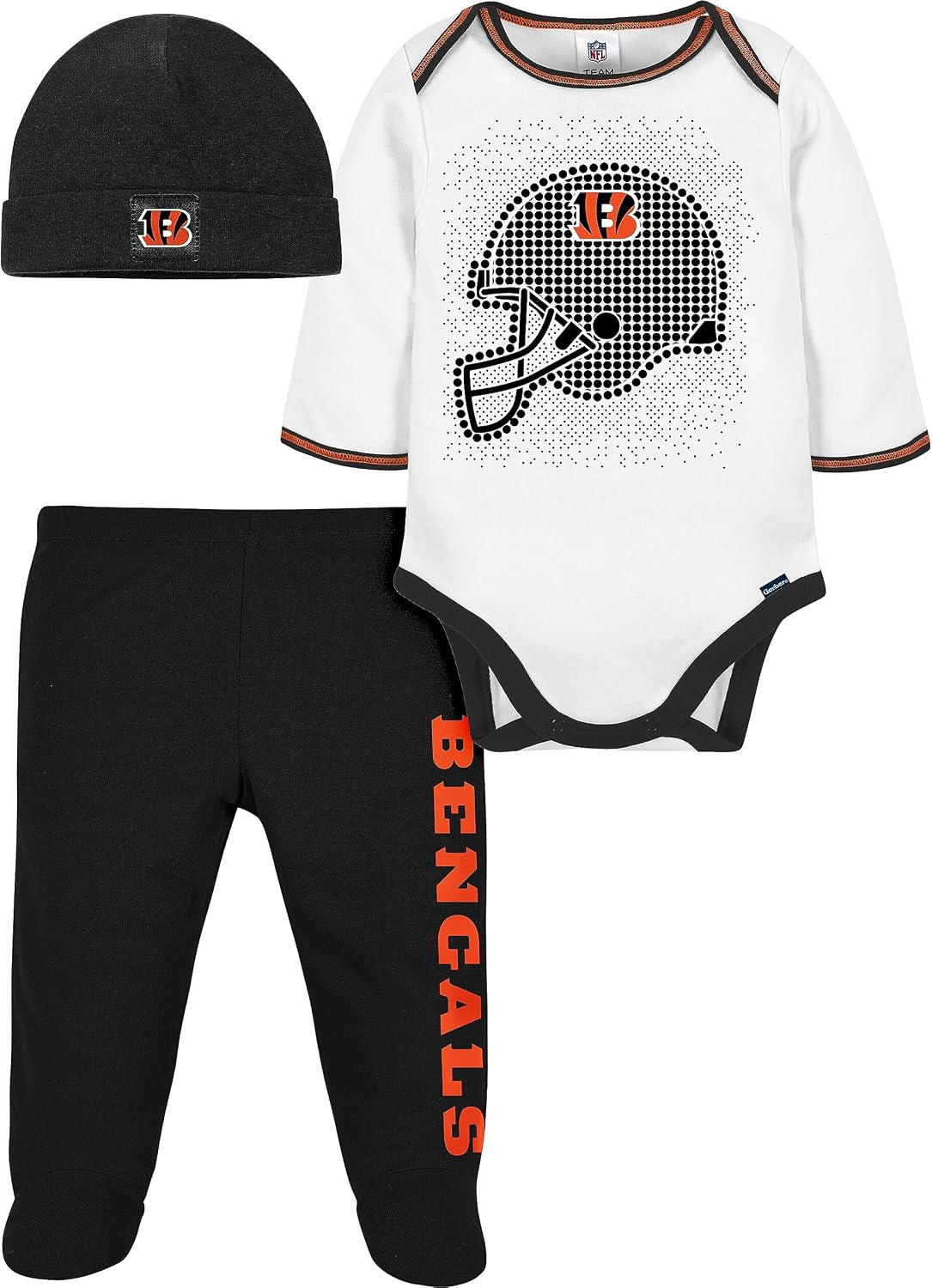 Gerber Unisex Baby NFL Team Footed Pant and Bodysuit Gift Set