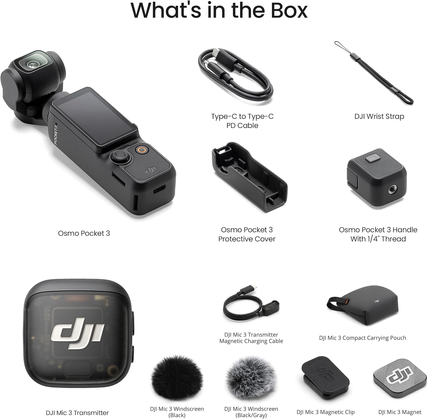 DJI Osmo Pocket 3 Vlog Bundle 2, Vlogging Camera with 1'' CMOS & 4K/120fps