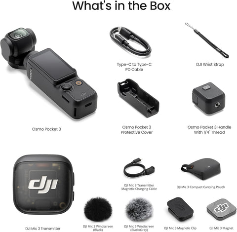 DJI Osmo Pocket 3 Vlog Bundle 2, Vlogging Camera with 1'' CMOS & 4K/120fps