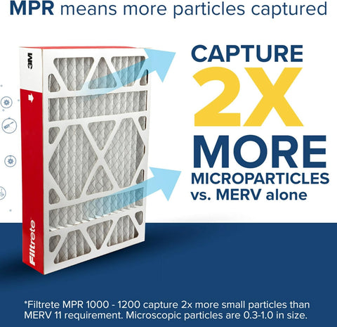 Filtrete 20x25x4 Air Filter MERV 11, MPR 1000 Micro Allergen Defense, 4-Pack