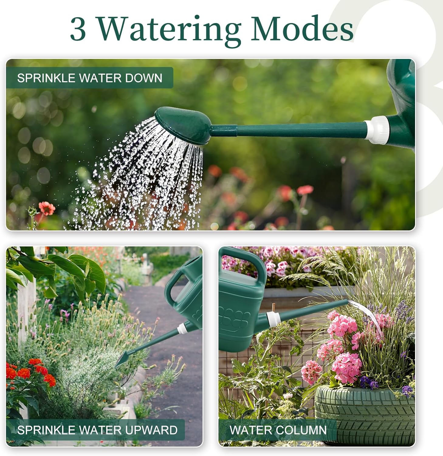 2 Gallon Watering Can, Large Garden Watering Can for Outdoor Plants