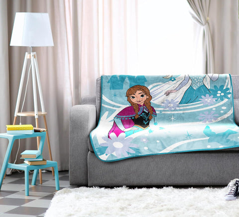 Jay Franco Disney Frozen Elsa & Anna Super Soft Fleece Blanket for Kids