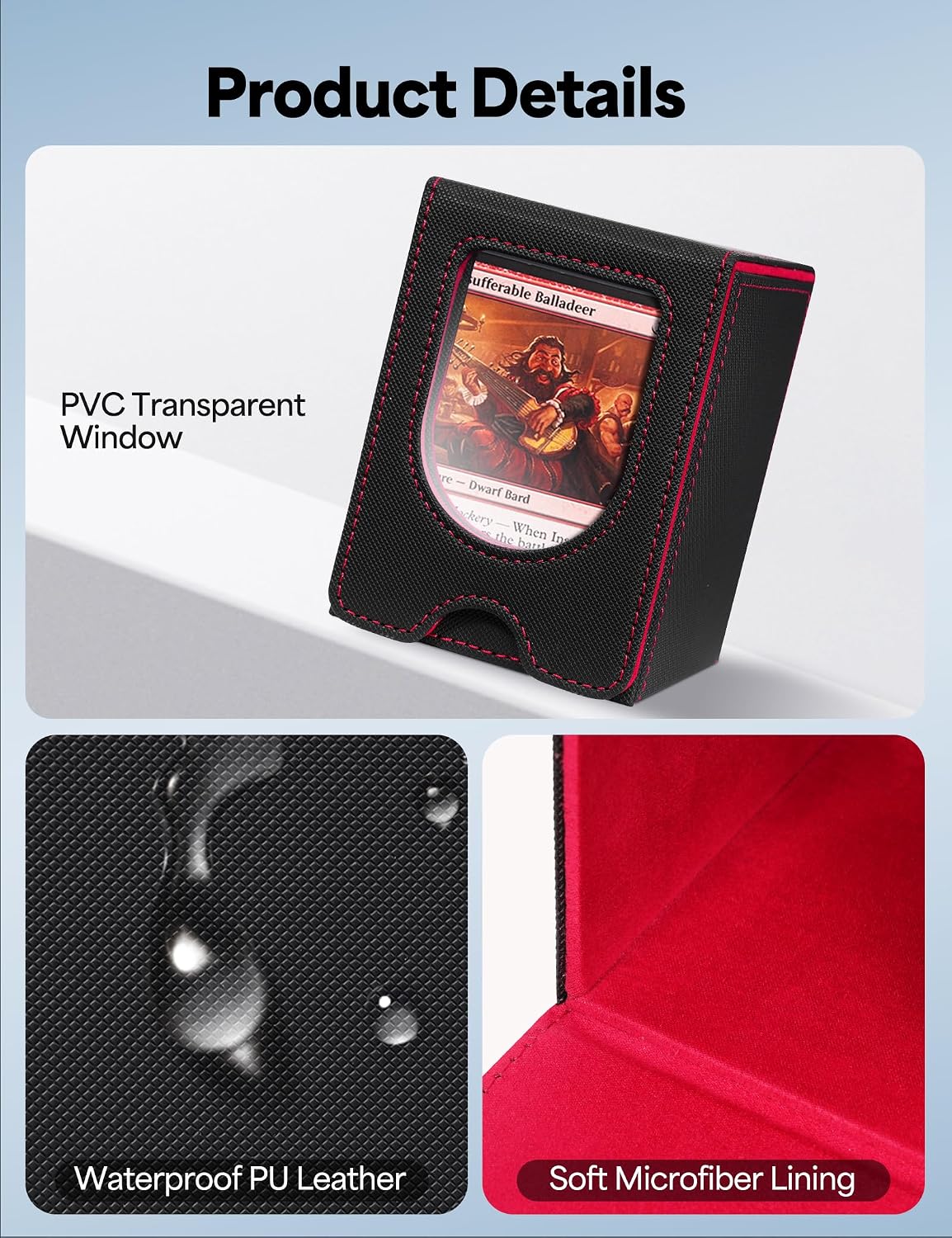 Card Deck Box for MTG Commander, fits 100+ Double-Sleeved Cards