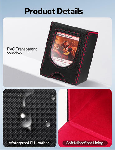 Card Deck Box for MTG Commander, fits 100+ Double-Sleeved Cards