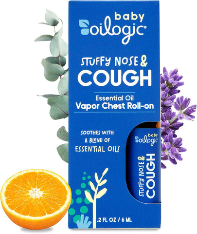 Oilogic Stuffy Nose & Cough, Vapor Essential Oil Chest Roll-On